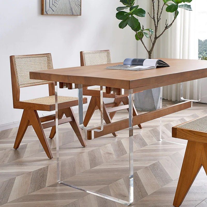 EVERARD Acrylic Base Dining Table