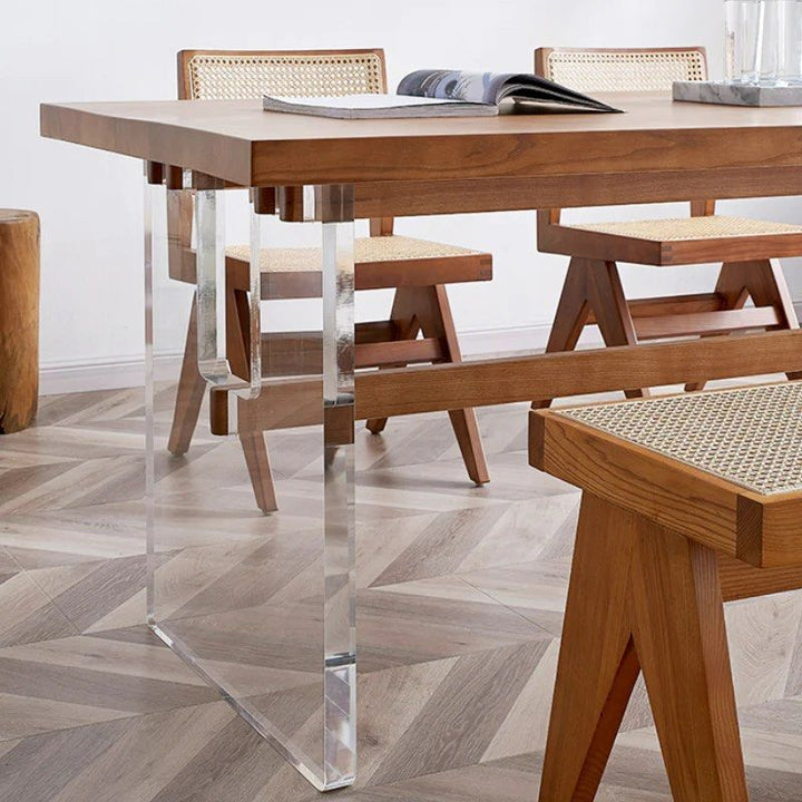 EVERARD Acrylic Base Dining Table