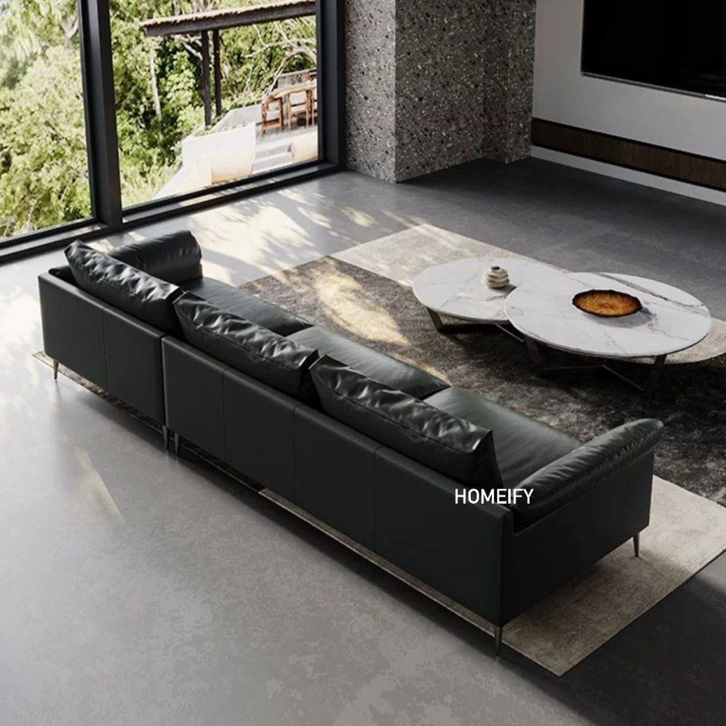 MARELO Modern Real Leather Sofa