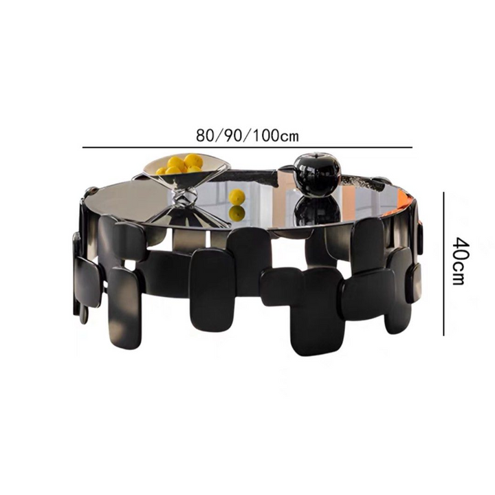 MAZOA Modern Round Glass Coffee Table
