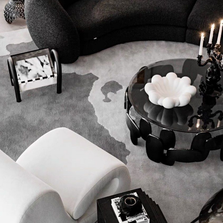 MAZOA Modern Round Glass Coffee Table