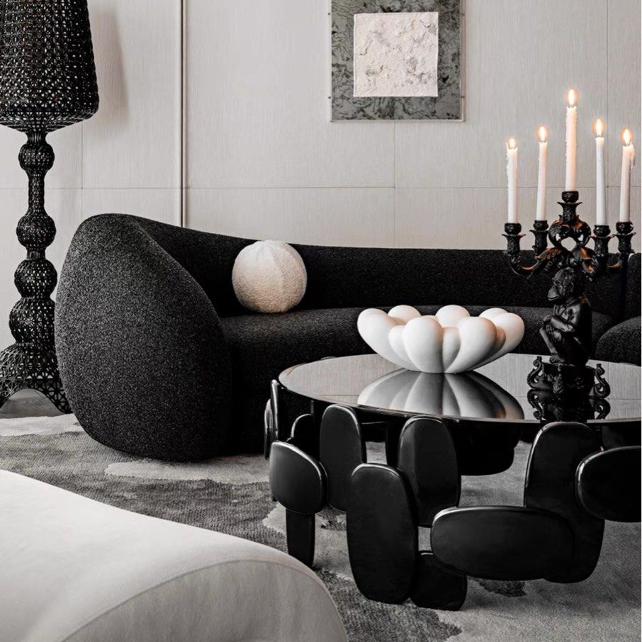 MAZOA Modern Round Glass Coffee Table