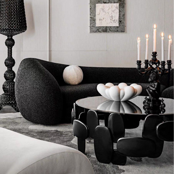 MAZOA Modern Round Glass Coffee Table