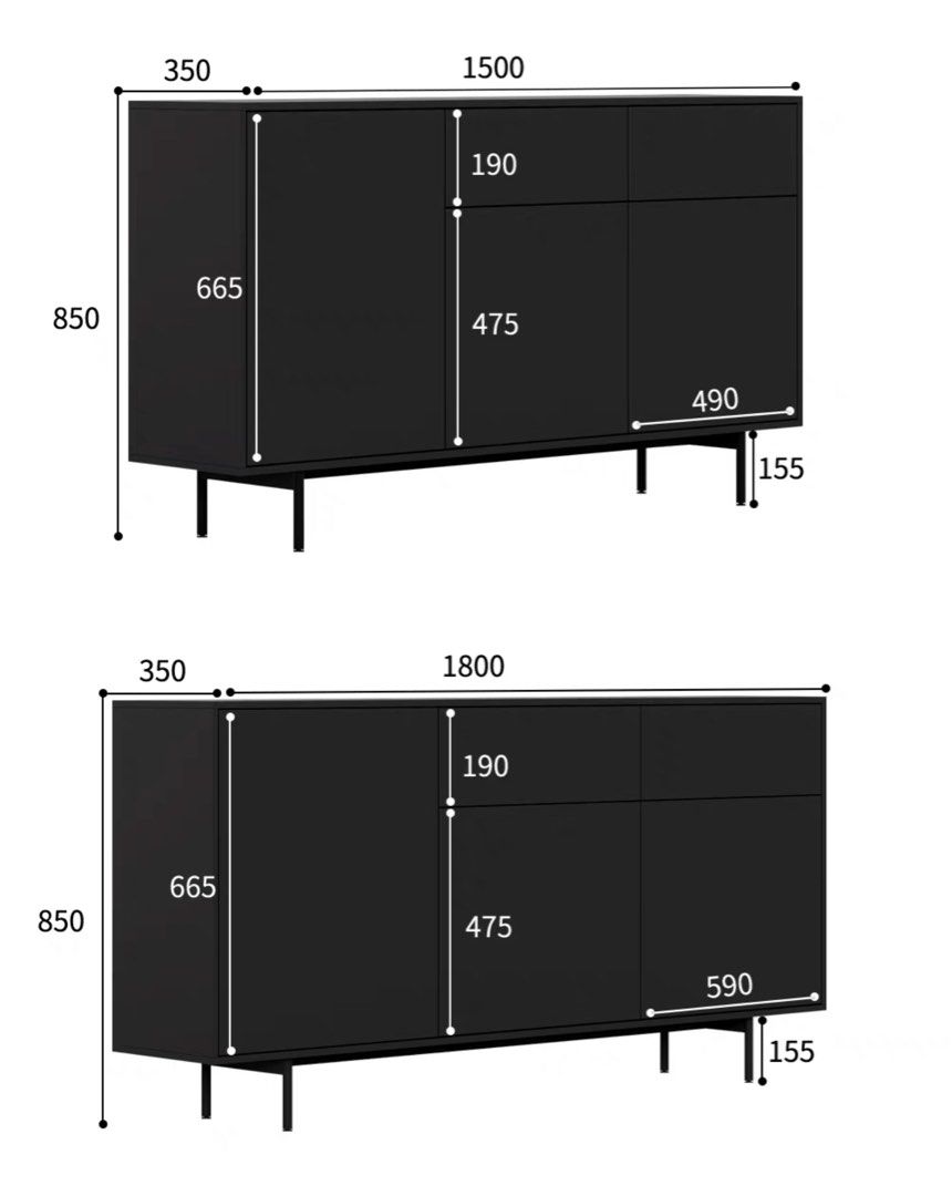 QUIM Modern Sideboard Cabinet