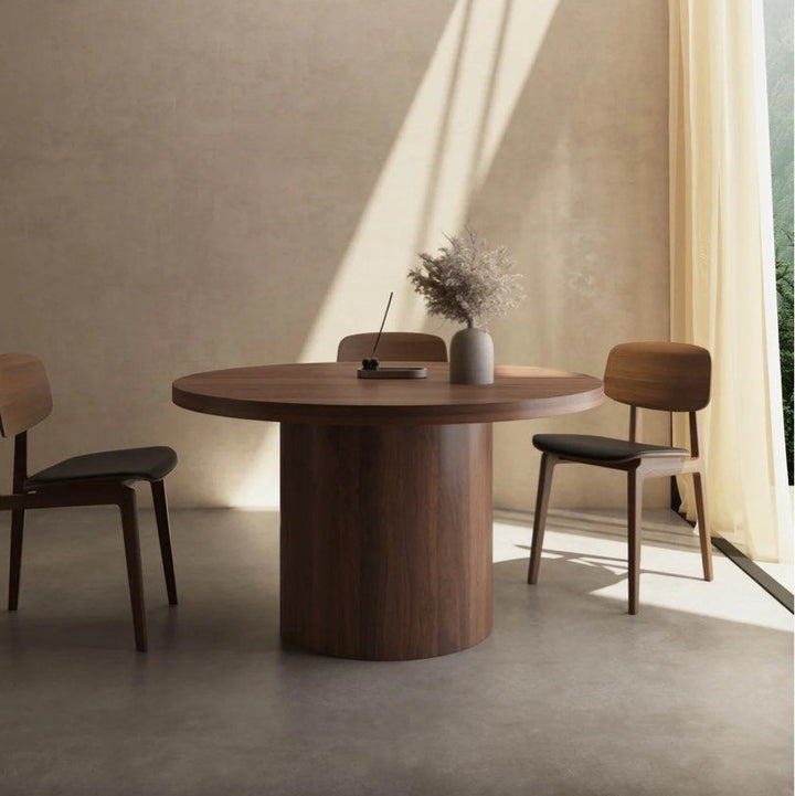 LOFF Modern Round Solid Wood Dining Table