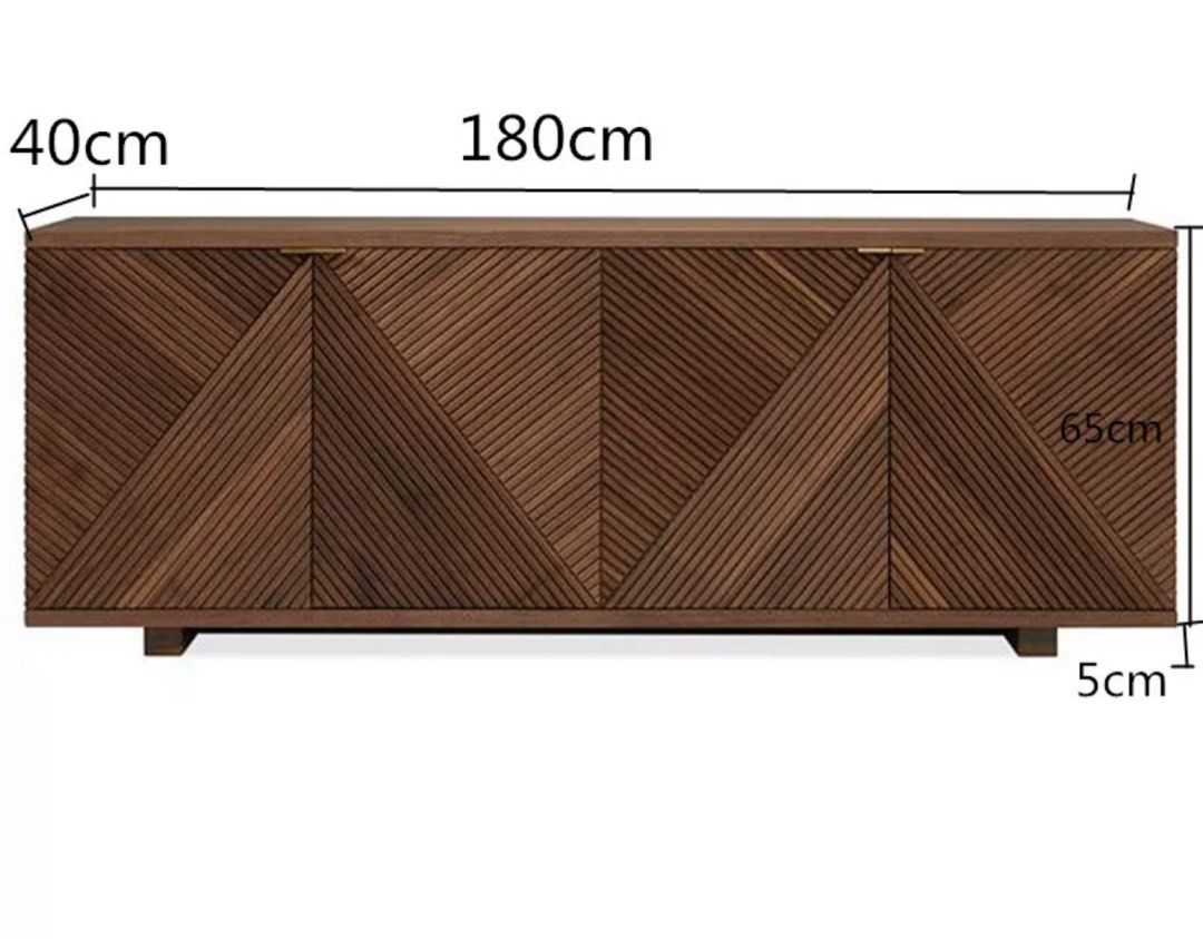 JUSTIN Herringbone Solid Wood Sideboard
