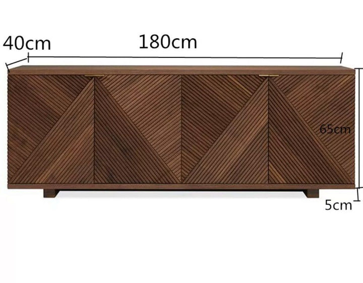 JUSTIN Herringbone Solid Wood Sideboard