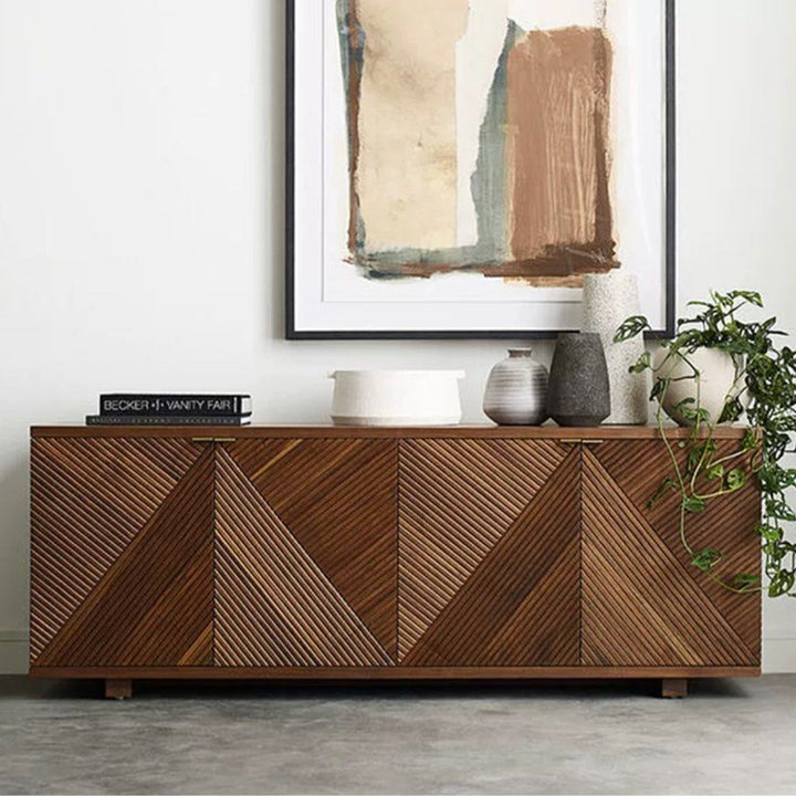 JUSTIN Herringbone Solid Wood Sideboard