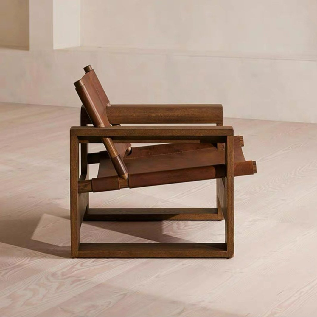 MICHAEL Rustic Solid Wood Lounge Chair