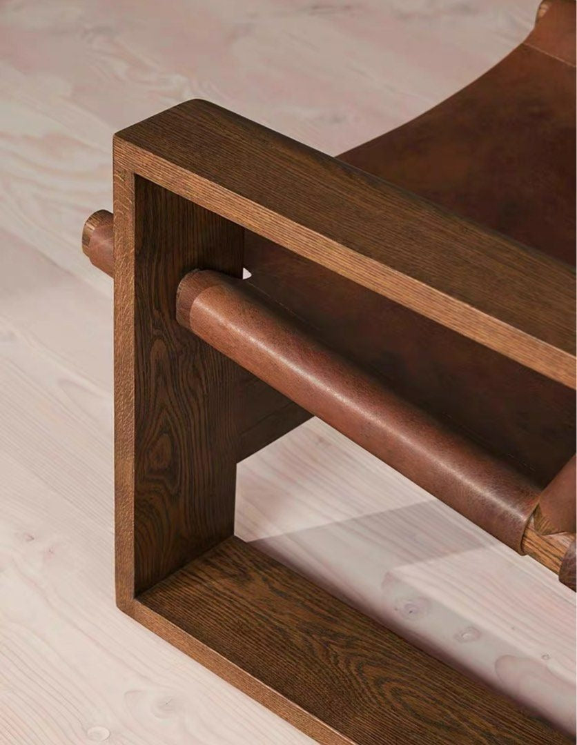 MICHAEL Rustic Solid Wood Lounge Chair