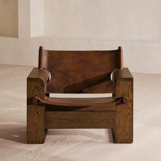 MICHAEL Rustic Solid Wood Lounge Chair