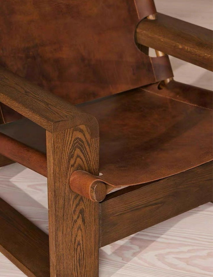 MICHAEL Rustic Solid Wood Lounge Chair