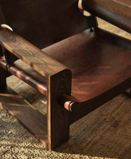 MICHAEL Rustic Solid Wood Lounge Chair