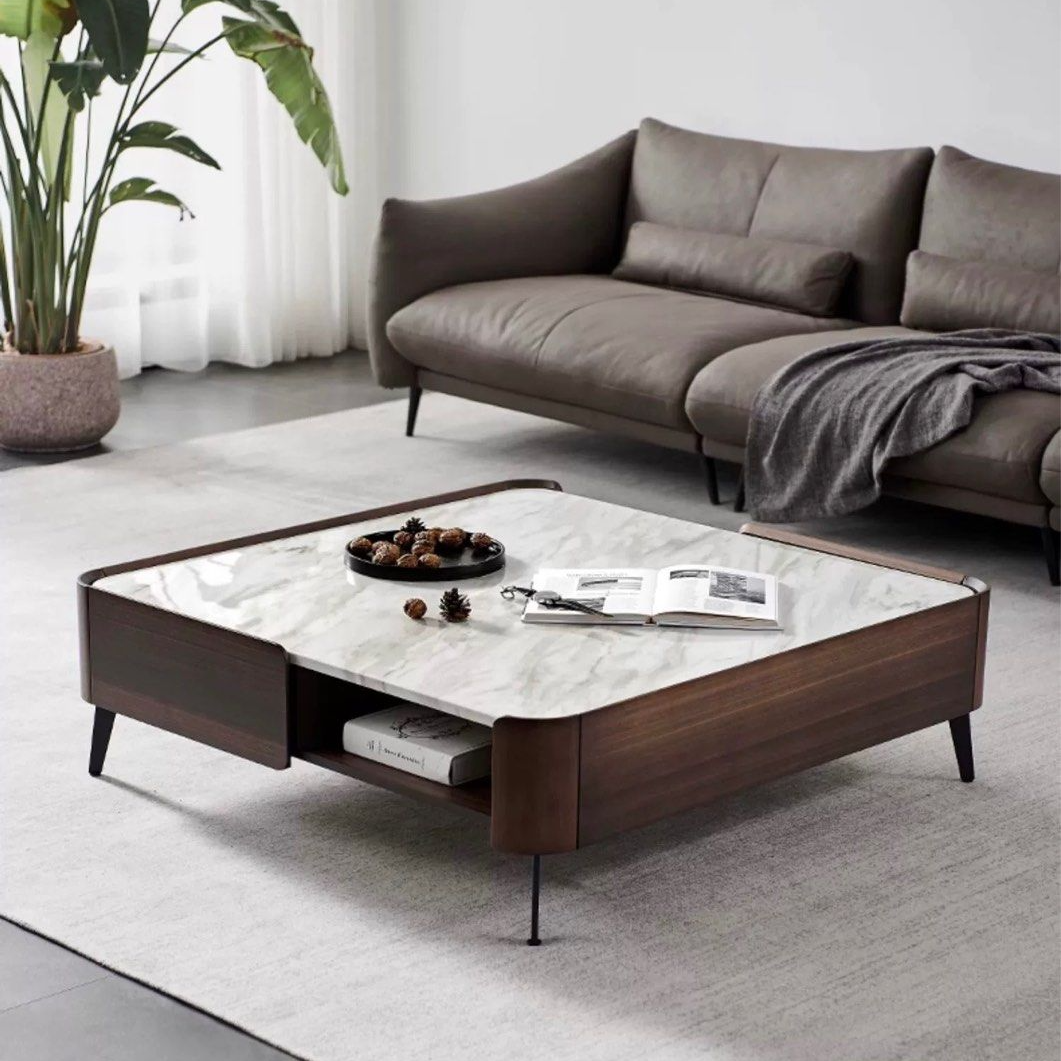 ZINGANO Modern Marble Coffee Table