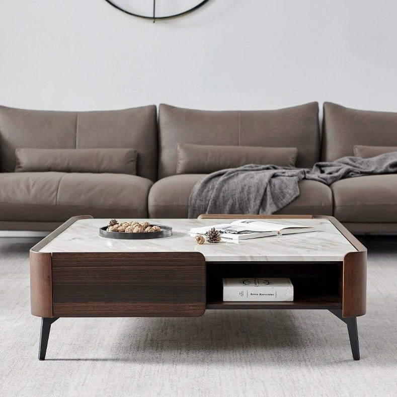 ZINGANO Modern Marble Coffee Table