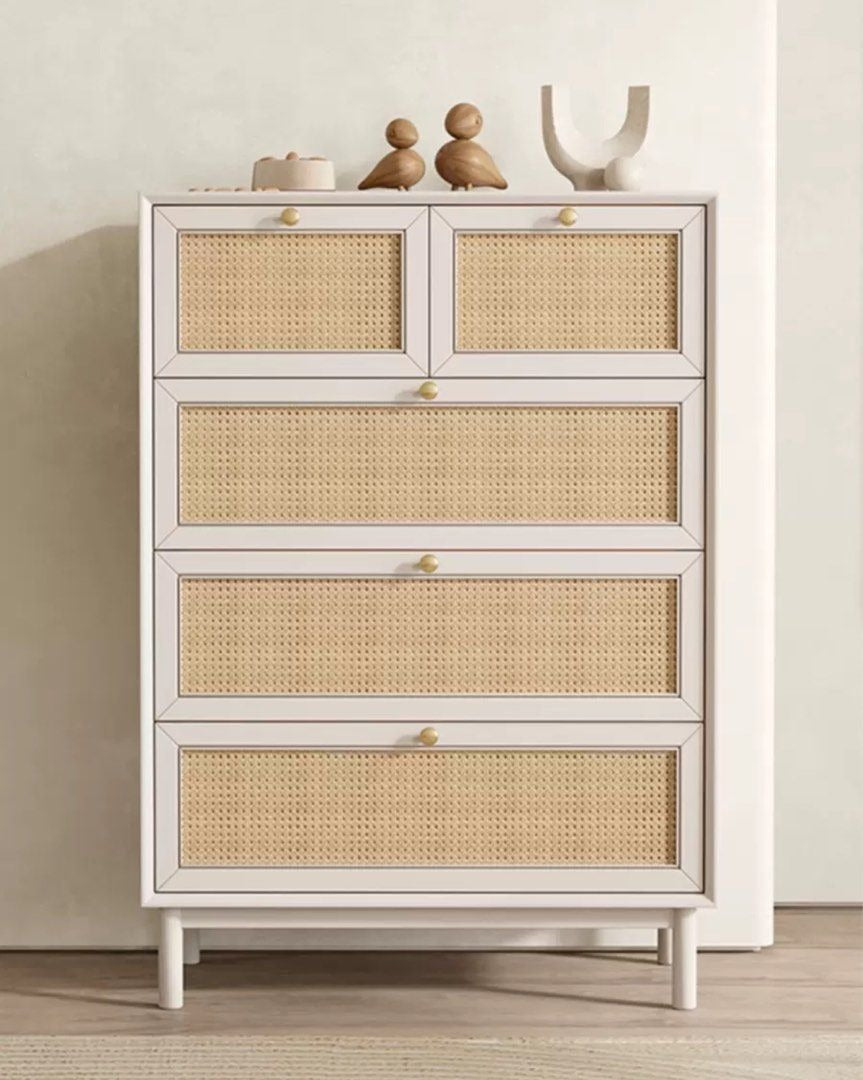 AGRIPPINA Japandi Rattan Chest Of Drawers'