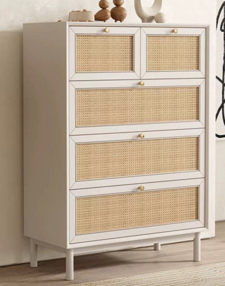 AGRIPPINA Japandi Rattan Chest Of Drawers'
