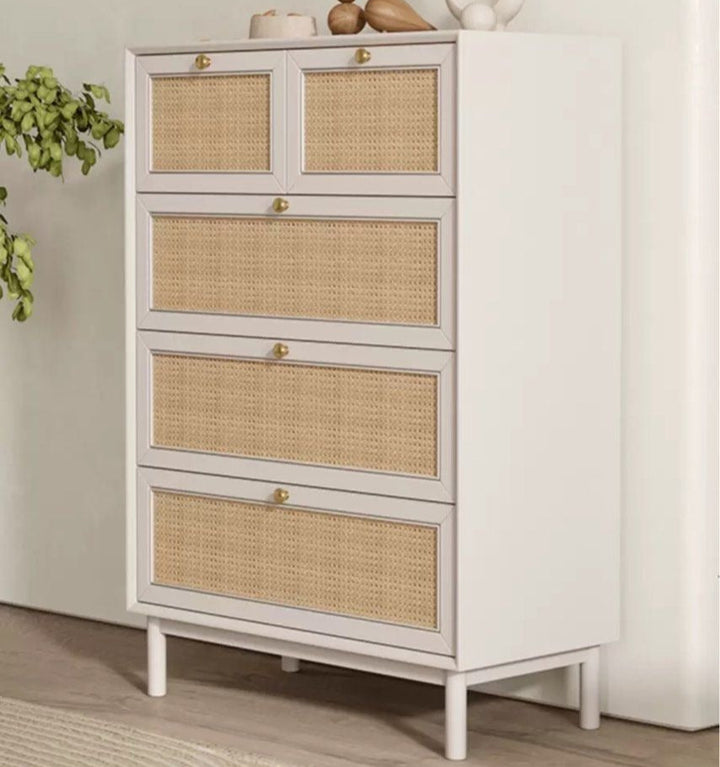 AGRIPPINA Japandi Rattan Chest Of Drawers'