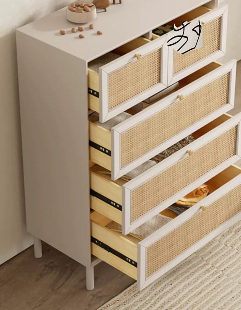 AGRIPPINA Japandi Rattan Chest Of Drawers'