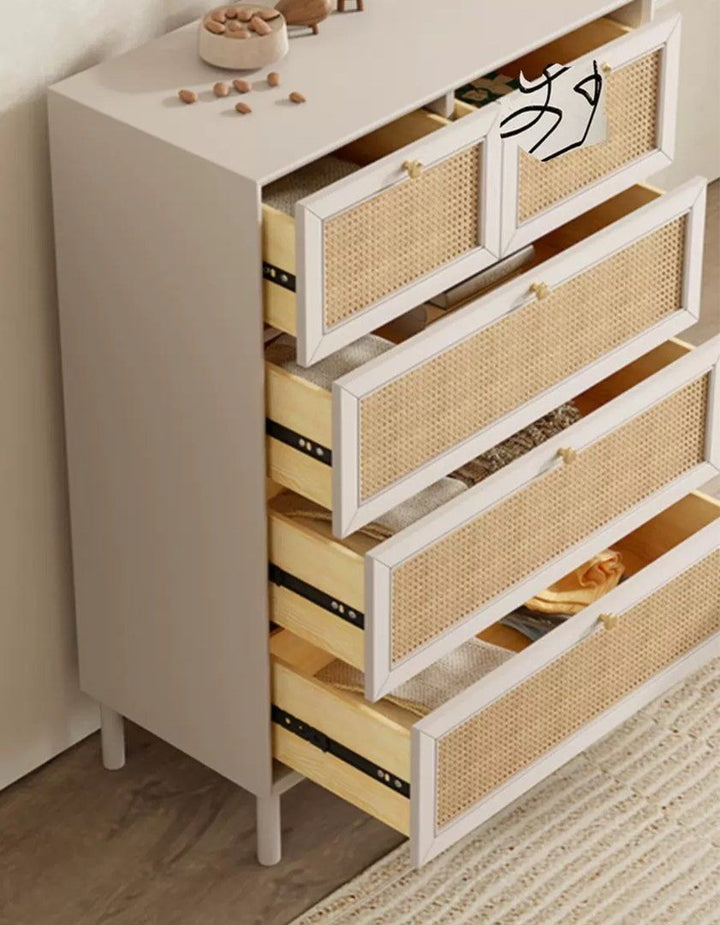 AGRIPPINA Japandi Rattan Chest Of Drawers'