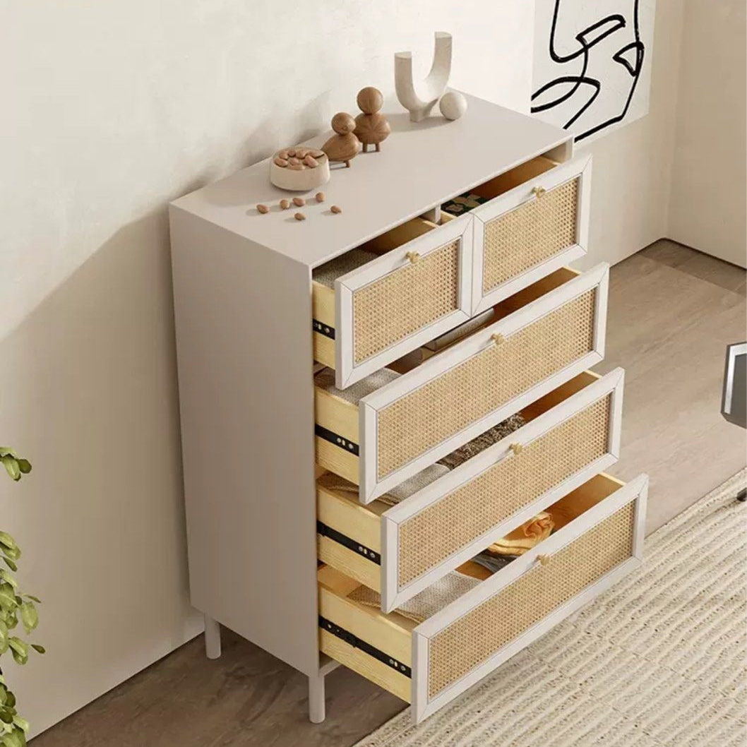 AGRIPPINA Japandi Rattan Chest Of Drawers'