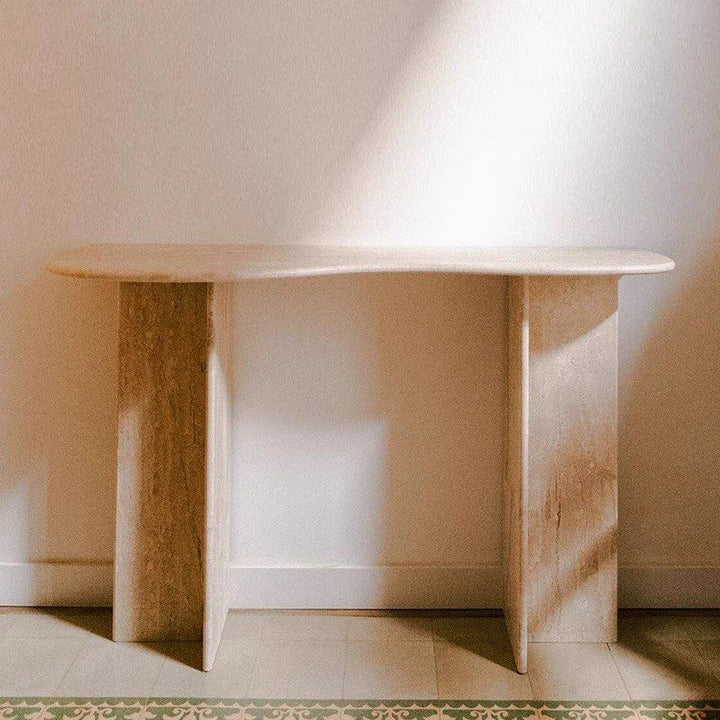 VERENA Modern Travertine Console Table