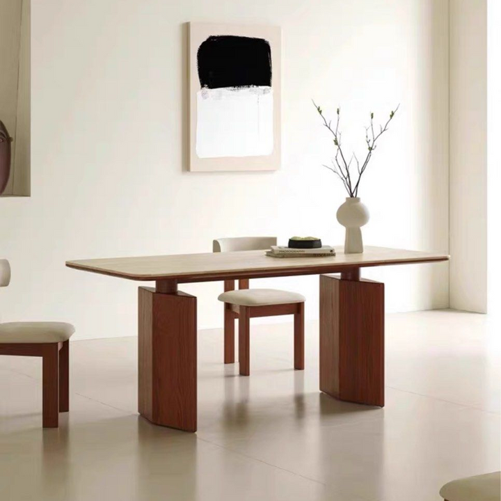 QUERIDA Modern Travertine Dining Table