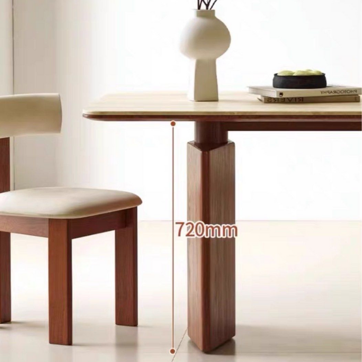 QUERIDA Modern Travertine Dining Table