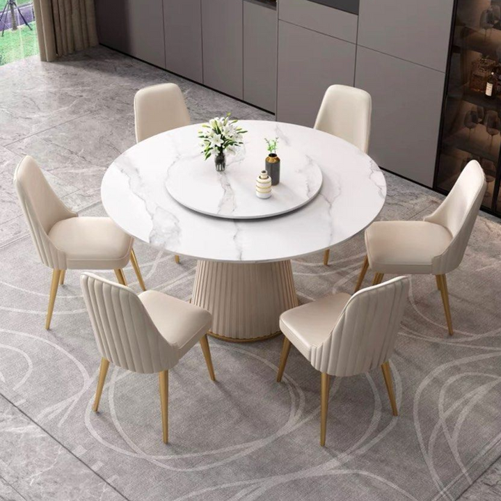 IMTIAZ Modern Round Sintered Stone Dining Table