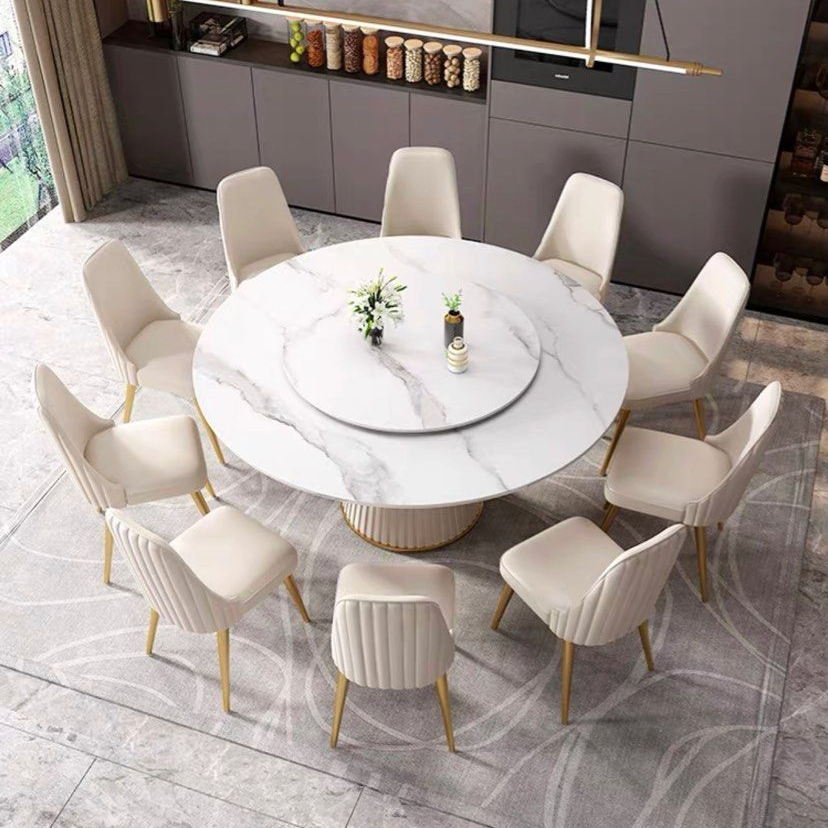IMTIAZ Modern Round Sintered Stone Dining Table