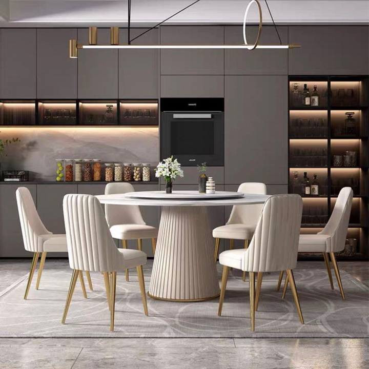 IMTIAZ Modern Round Sintered Stone Dining Table