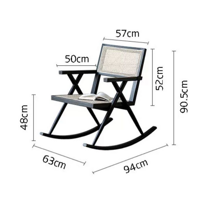 HANA Japandi Rattan Rocking Chair